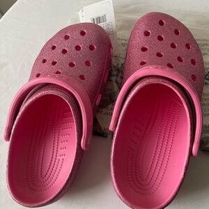 CROCS “Pink Lemonade” sparkly NWT